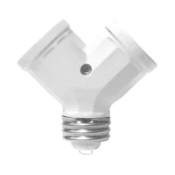 Adaptateur De Douille Simple à Douille Double Pour L’intérieur De 660 W / 250 V, Blanc