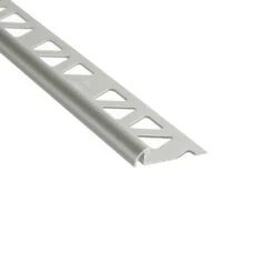 Bordure De Carrelage Ronde Argent Satiné Anodisé, 1/4" X 8'