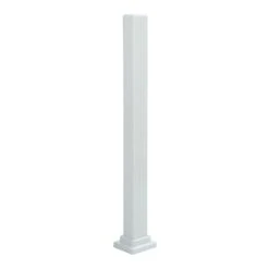 Poteau De Montage En Aluminium Blanc Pour Rampe De 48'' De Hauteur, 49-1/2'' X 3''