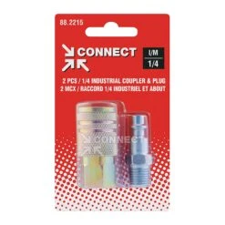 Connexion Pour Outil à Air Comprimé, Raccord De 1/4 Industriel Et About (2 Pièces)
