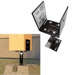 Support De Patio Ajustable Extensible 33/66, Noir