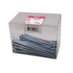 Vis à Bois à Tête Plate Plaquée Zinc, #8 X 4" (50 Unités)