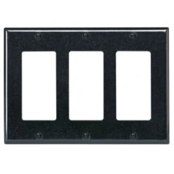 Plaque Murale Decora Pour 3 dispositifs, Noir