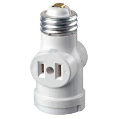 Douille D'intérieur Avec Deux Prises De Courant De 15 A / 125 V à 2 fils, Blanc