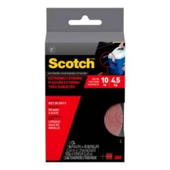 Scotch Attache Très Robuste Autocollante En Velcro De 1" X 48", 10 Lb (transparent)