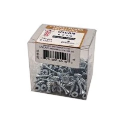 Vis à Particule à Tête Plate Plaquée Zinc, #6 X 5/8" (100 Unités)