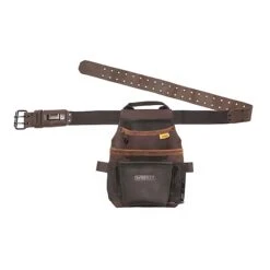 DeWALT Pochette à Outils En Cuir Avec Ceinture, 12 Pochettes