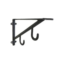 Support Noir à Tablette Avec 2 Crochets, 11,8"