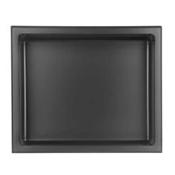 Niche De Douche Murale Layla En Acier Inoxydable Noir Mat, 12" X 14"