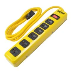 Barre D’alimentation En Métal à 6 prises, Jaune