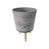 Pot Rond Gris Foncé Sur Pieds En Bois, 16' 'x 10'' -GAGNON Quincaillerie 7a9fd3120f31d80061a94822a97171614a757c41 10905728 001