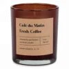 Bougie Thérapeutique Parfumée Dans Un Verre Brun De 3,5" X 4,5", Café Du Matin