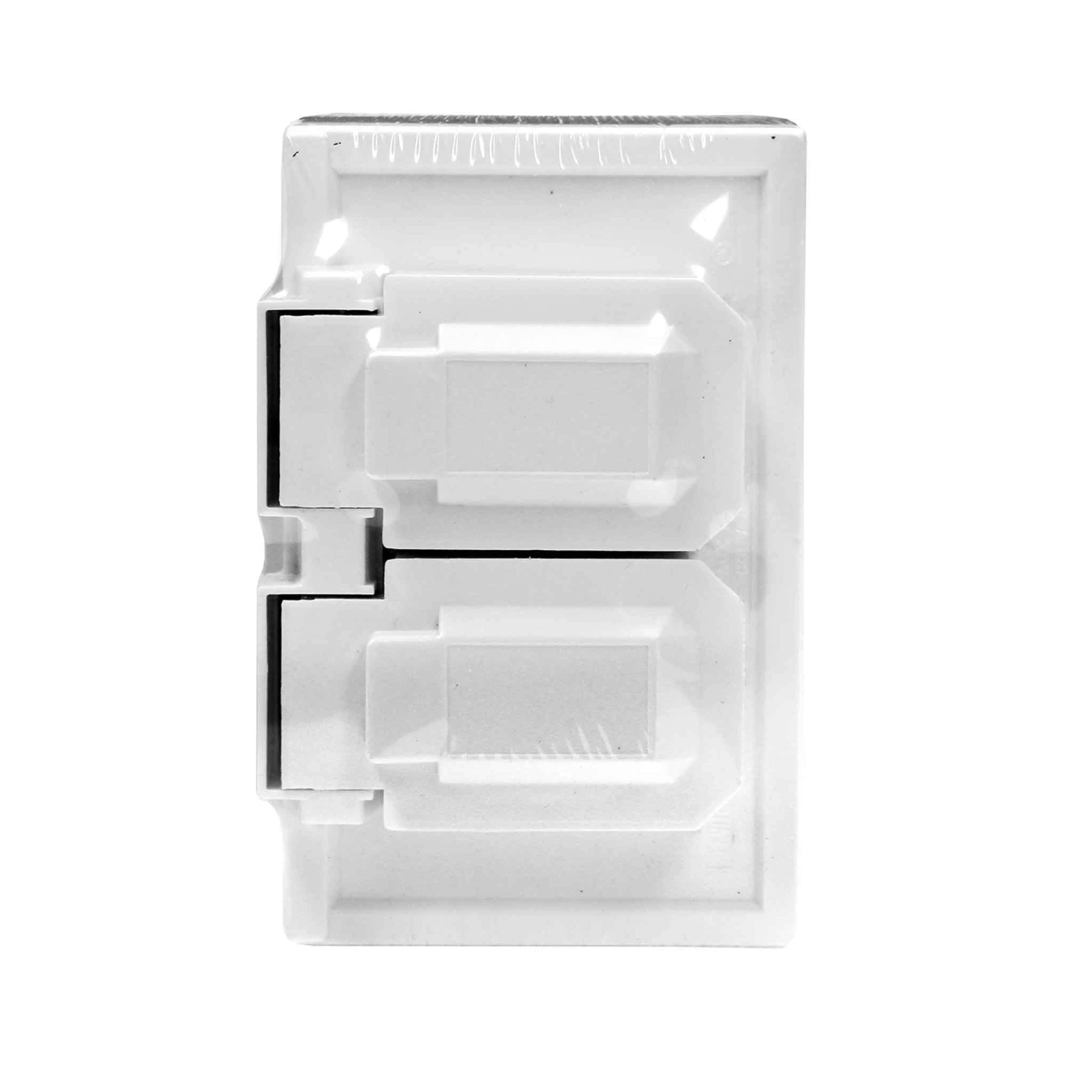 Couvercle Pour Prise électrique Double D'extérieur, Blanc 3 Couvercle Pour Prise électrique Double D'extérieur, Blanc