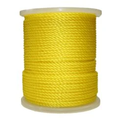 Corde De Polypropylène Torsadée De 1/4'', Jaune - 550'