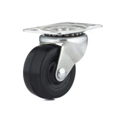 Roulette Industrielle Pivotante En Caoutchouc à Usage Général, 2'', Noir