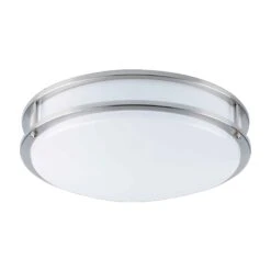 Plafonnier Milano Avec DEL Intégrées De 12", Nickel Brossé