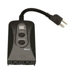 Woods Minuterie Numérique De 24 h Pour Chauffe-moteur, 2 prises Avec Mise à La Terre