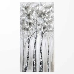 Toile ''Forêt Froide'' Avec Texture, Peinte à La Main