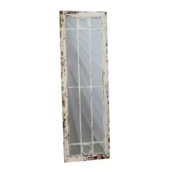 Miroir De Style Antique En Forme De Fenêtre, 15" X 47"