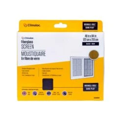 Moustiquaire En Fibre De Verre De 48" X 84'', Noire