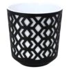 Jardinière Aztek Noir Et Blanc, 10'' X 10''
