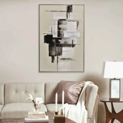 Toile Abstraite Bloquée, 31-1/2'' X 47-1/4''