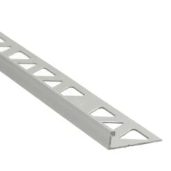 Bordure De Carrelage Plate Argent Satiné Anodisé, 5/16" X 8'