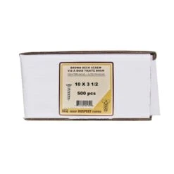 Vis à Bois Traité Brune, #10 x 3-1/2" (500 Unités)
