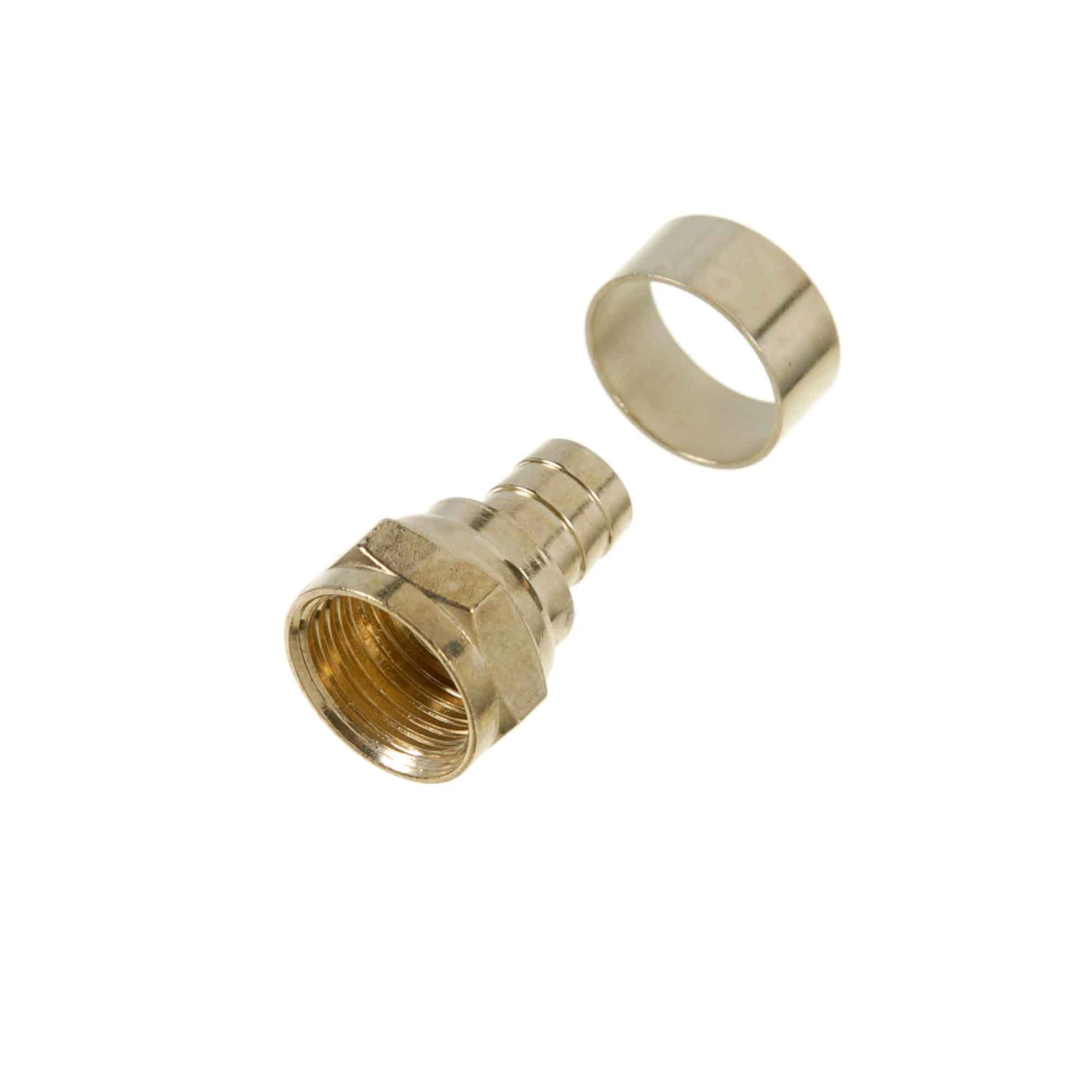 RCA Connecteur Dorée F 75 OHMS, 2 Unités 3 RCA Connecteur Dorée F 75 OHMS, 2 Unités