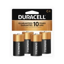 Duracell Pile Alcaline C Coppertop, 4 Unités