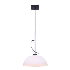 Canarm Luminaire Suspendu Mack Avec Verre Opalin, 12,75" X 16,5" à 64,5"