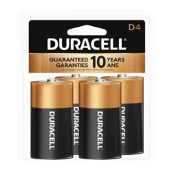 Duracell Pile Alcaline D Coppertop, 4 Unités