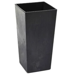 Jardinière Finezja Noir Béton, 14 X 14'' X 27''