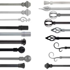 Tringles à Rideaux Extensibles Assorties, 28" à 48"