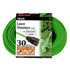 Woods Rallonge électrique à Cordon 16/2 SJTW De 30 m à 1 Prise, Vert Lime