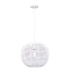 Canarm Luminaire Suspendu Leona à 1 ampoule, Blanc