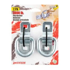 Anneau D'ancrage à Bascule En Acier Recouvert De Zinc Brillant, 5 000 Lb