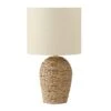Lampe De Table En Rotin Naturel Avec Abat-jour, 16,5'' (naturel Et Beige)