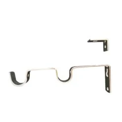 Supports Doubles Pour Tringles à Rideaux, 1'' à 1-1/8'' (argent)