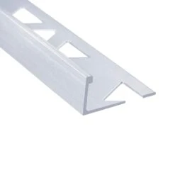 Bordure De Carrelage Plate Argent Brillant, 1/2" X 8'