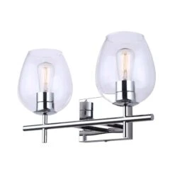 Canarm Luminaire Mural Intérieur Cain à 2 lumières, Chrome