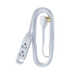 Woods Rallonge électrique à Cordon 16/3 SPT-3 De 2 m à 3 Prises, Blanc