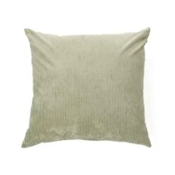 Coussin Corduroy En Velours Côtelé De 18" X 18", Sauge