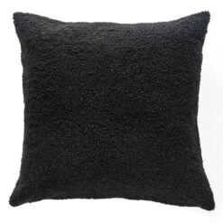 Coussin En Peluche Noir, 20'' X 20''