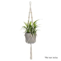 Abbott Support De Jardinière De Style Macramé Avec Queue Et Perles De Bois, 42''