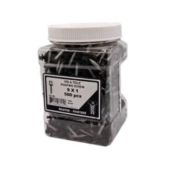 Vis à Tôle à Tête De Couleur Noire, #9 X 1" (500 Unités)