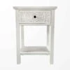 Table D’appoint Ornée Blanche à 1 tiroir, 20'' X 14'' X 27-1/2'' -GAGNON Quincaillerie 9b7c4794d9bbc0a884948cb7a5eb7eb806e97641 95984104 001