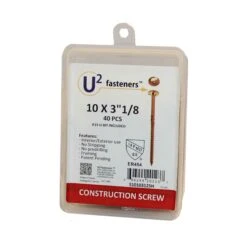 Vis De Construction U2 Fasteners, #10 X 3-1/8" (40 Unités)