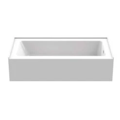 Baignoire à Jupe Carène Avec Drain à Droite, 59-7/8" X 29-3/4" X 15-1/4"