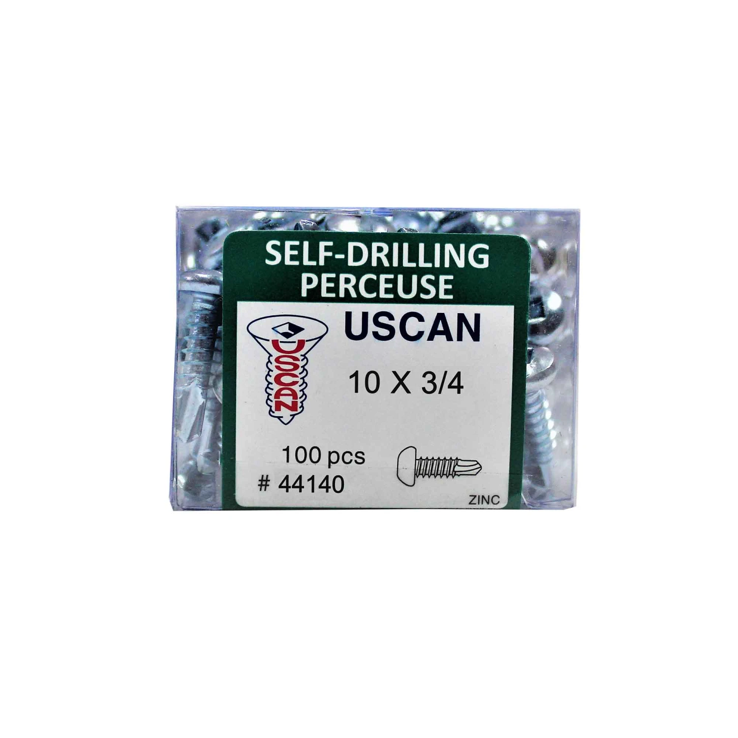 Vis Autoperceuse à Tête Ronde Plaquée Zinc "Tek" Pour Le Métal, #10-16 X 3/4" (100 Unités) 3 Vis Autoperceuse à Tête Ronde Plaquée Zinc "Tek" Pour Le Métal, #10-16 X 3/4" (100 Unités)